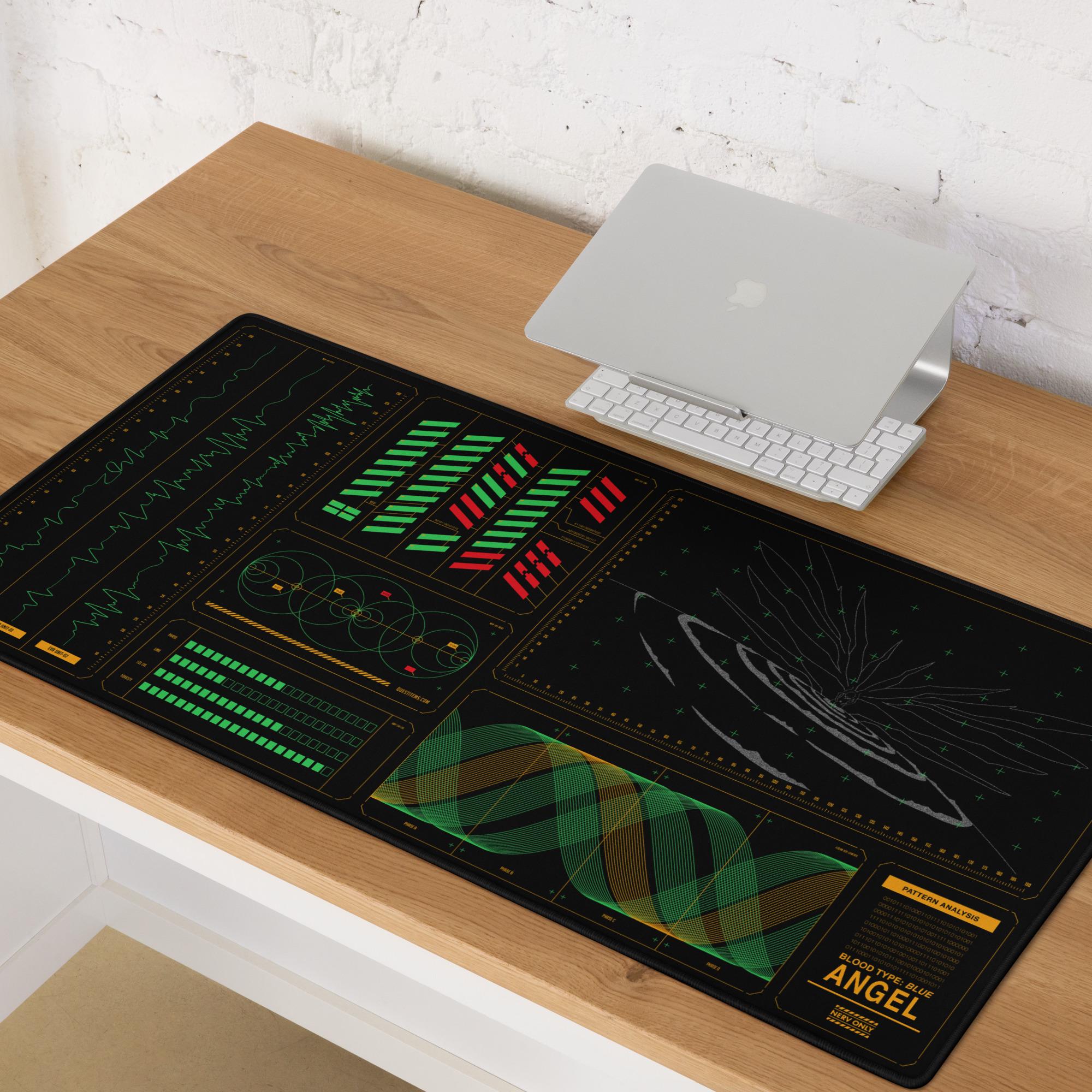 Evangelion Nerv Inspired Gaming Mousepad: Anime Computer Technical