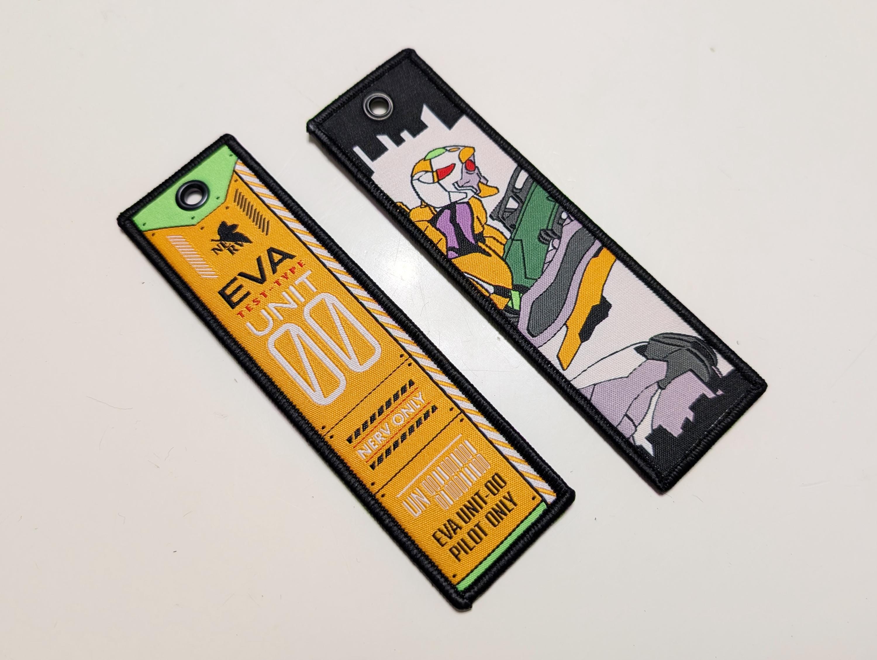 Evangelion Jet Tag Double-sided Anime Embroidered Woven Manga
