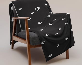 Evil Eye Throw Blanket: Gothic Spooky Decor