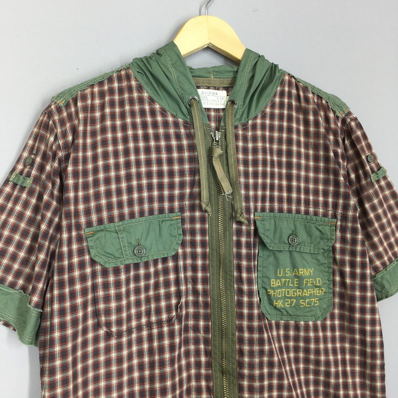 Vintage Avirex A75 Multipocket Zipper Shirt Hoodie Xlarge Avirex Us