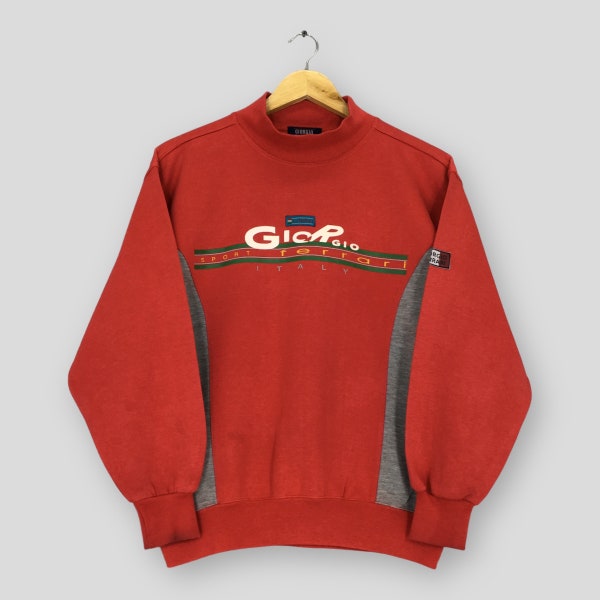 Vintage 90s Giorgio Ferrari Italy Sweatshirt Medium Giorgio Sport Ferrari Italy Spell Out Sweater Giorgio Ferrari Red Crewneck Size M