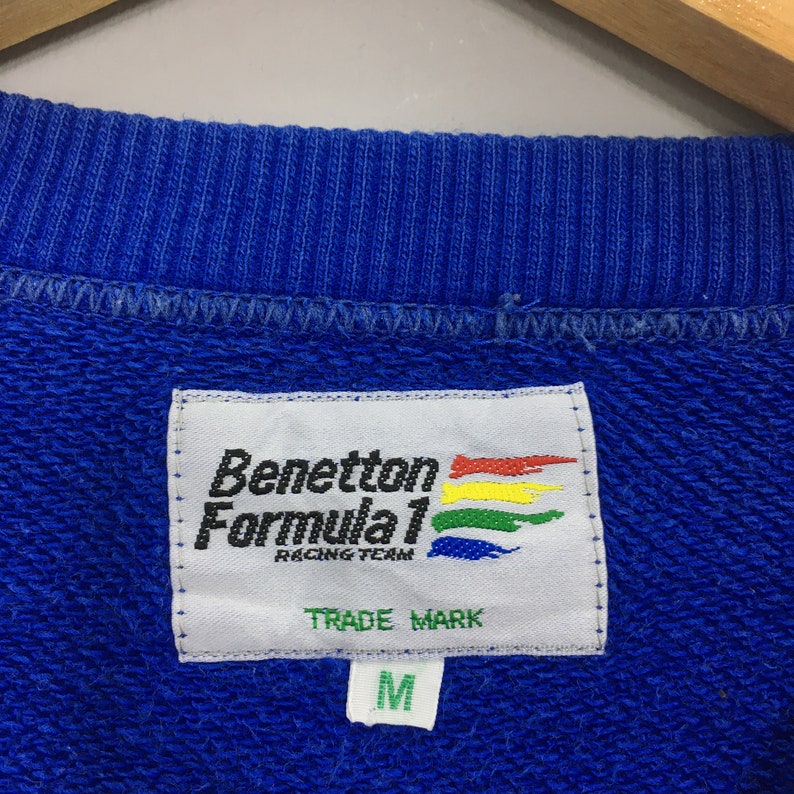 Vintage Benetton Formula 1 Racing Team Sweatshirt Medium Benetton ...
