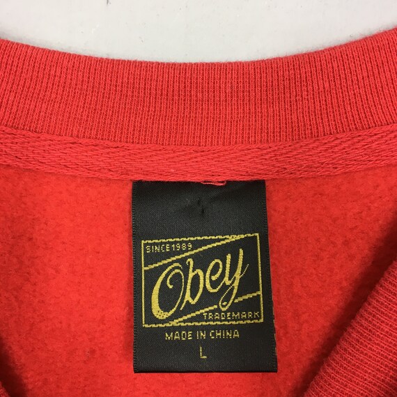 Vintage Y2K Obey Worldwide Propaganda Sweatshirt … - image 7