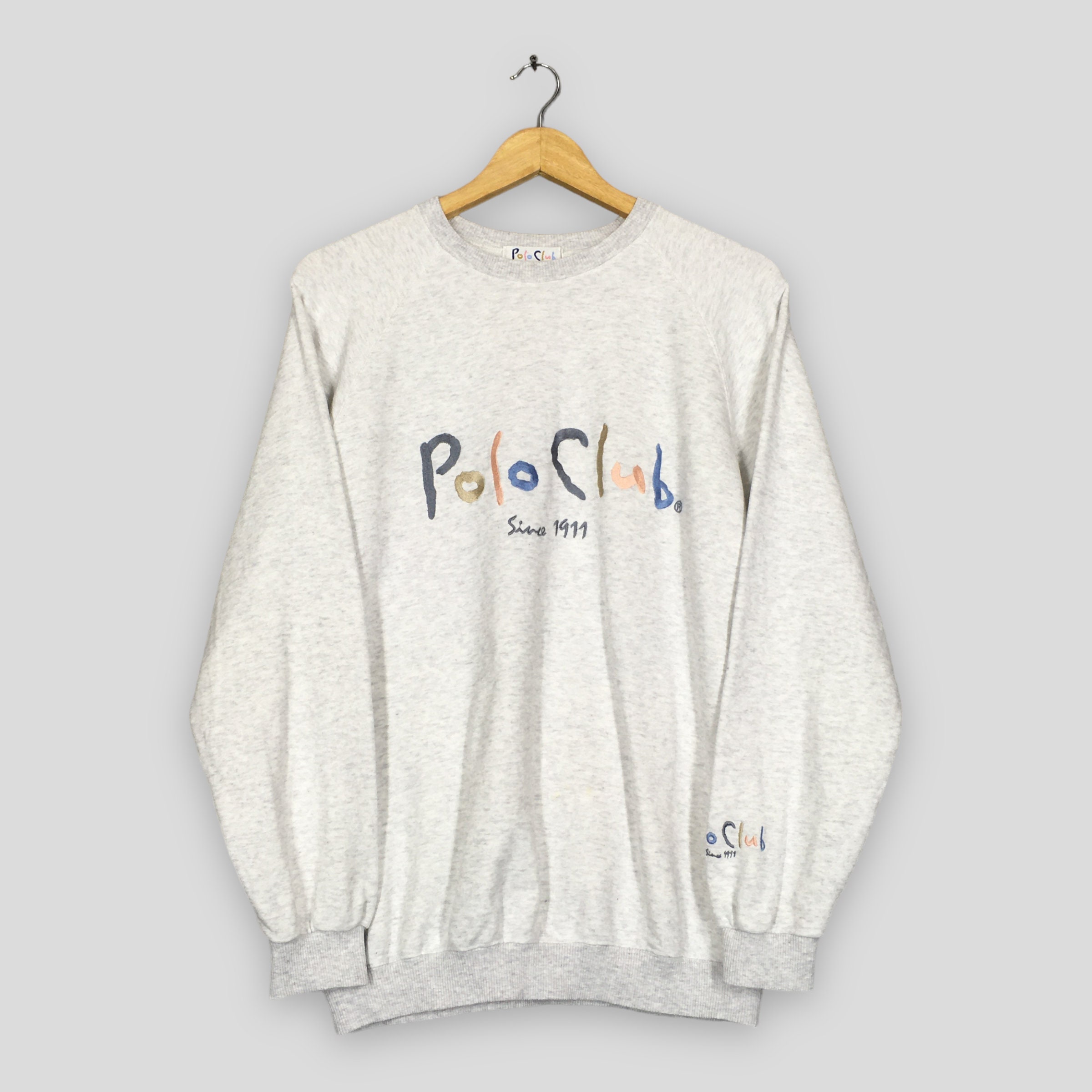 Pastel-green organic sweatshirt with front print – Polo Club Europe