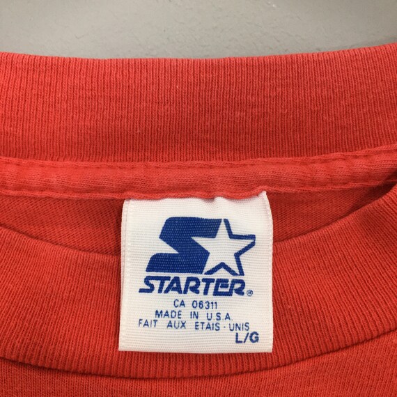 Vintage 90s Calgary Flames NHL Starter T Shirt La… - image 6