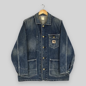 Vintage 90s Carhartt Stone Washed Workwear Jacket Black Vintage 90s Carhartt Stone Washed Workwear Jacket Black