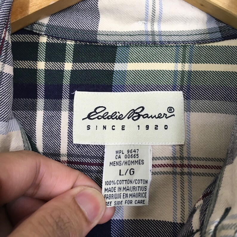 Vintage Eddie Bauer Plaid Checkered Flannel Shirt Large Eddie - Etsy