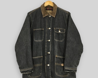 Vintage 90s Edwin Union Made Workers Denim Jacket Medium Workwear 