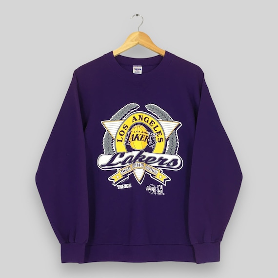 Vintage 90s Los Angeles Lakers NBA Sweatshirt Medium Los Angeles Lakers Spell Out Sweater LA Lakers American Basketball Team Crewneck Size M Etsy