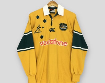 Vintage 90s Wallabies Canterbury Of Australia Rugby Shirt Medium Canterbury New Zealand Vodafone Collared Wallabies CCC Polo Rugby Size M