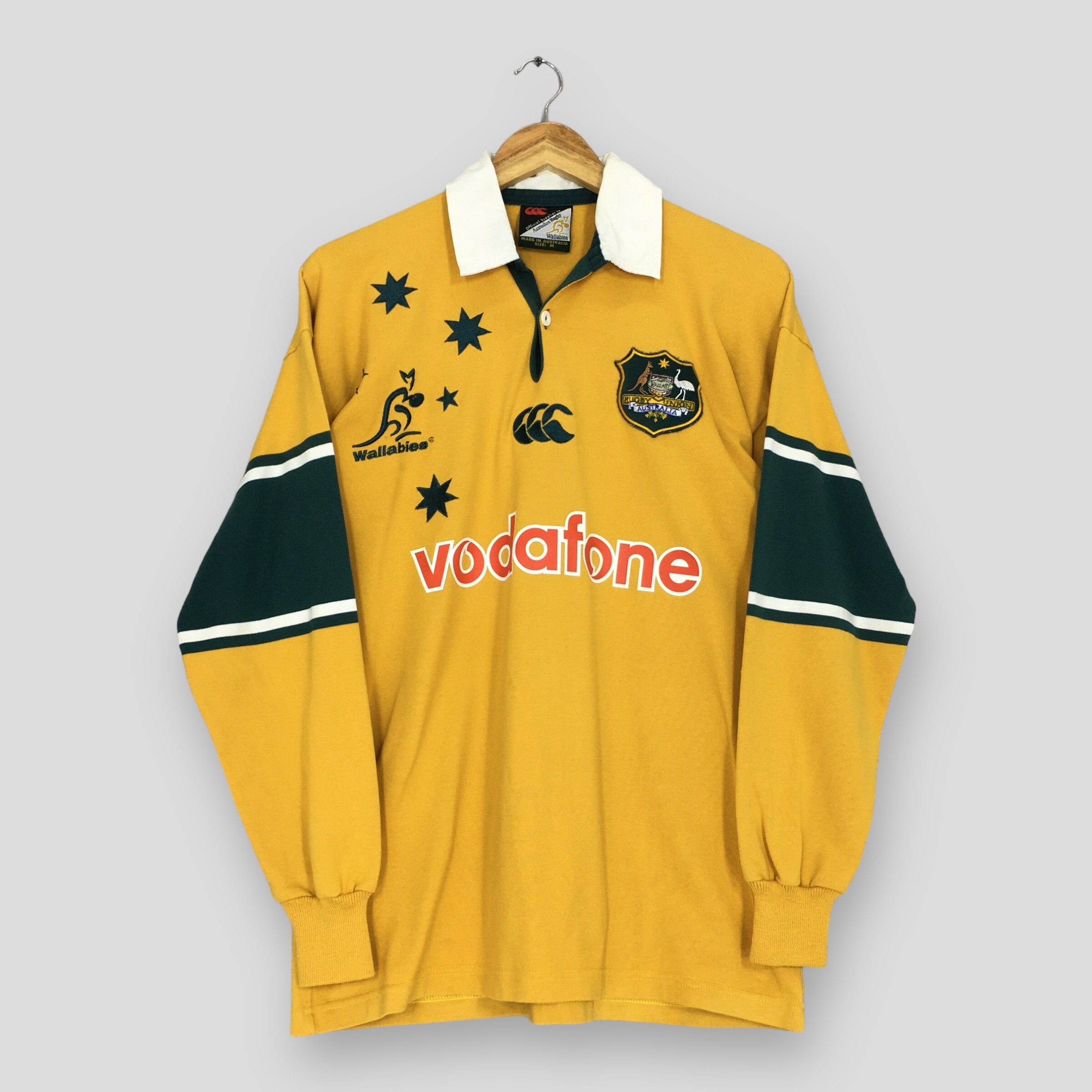 Vintage 90s Wallabies Canterbury of Australia Rugby Shirt Medium  