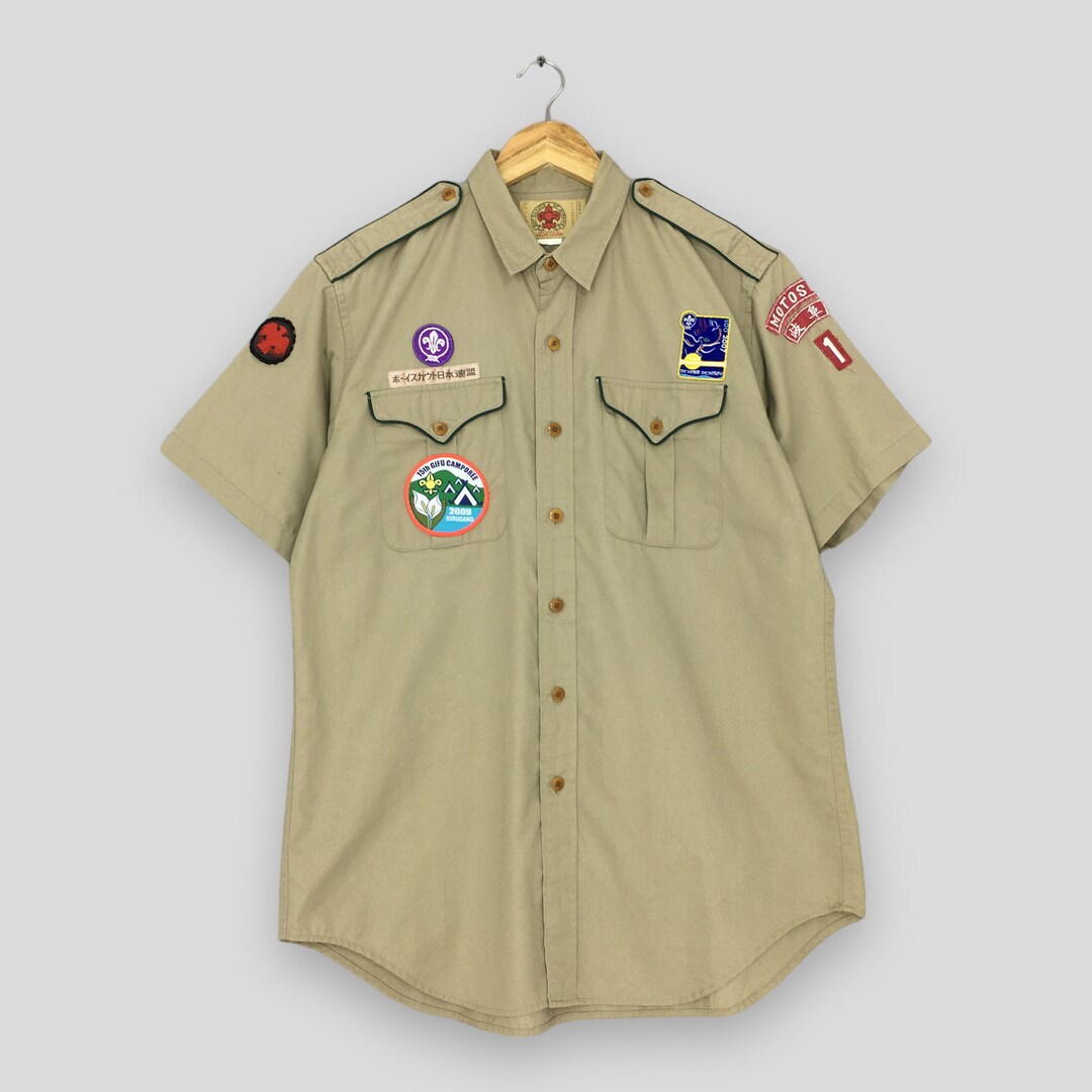 Vintage Boy Scouts of Nippon Uniform Oxford Shirt Large Ralph Etsy