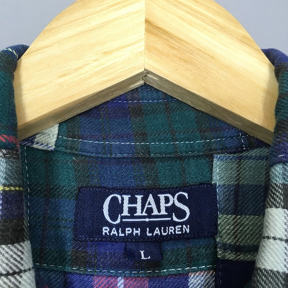 Vintage Chaps Ralph Lauren Patchwork Flannel Shir… - image 5