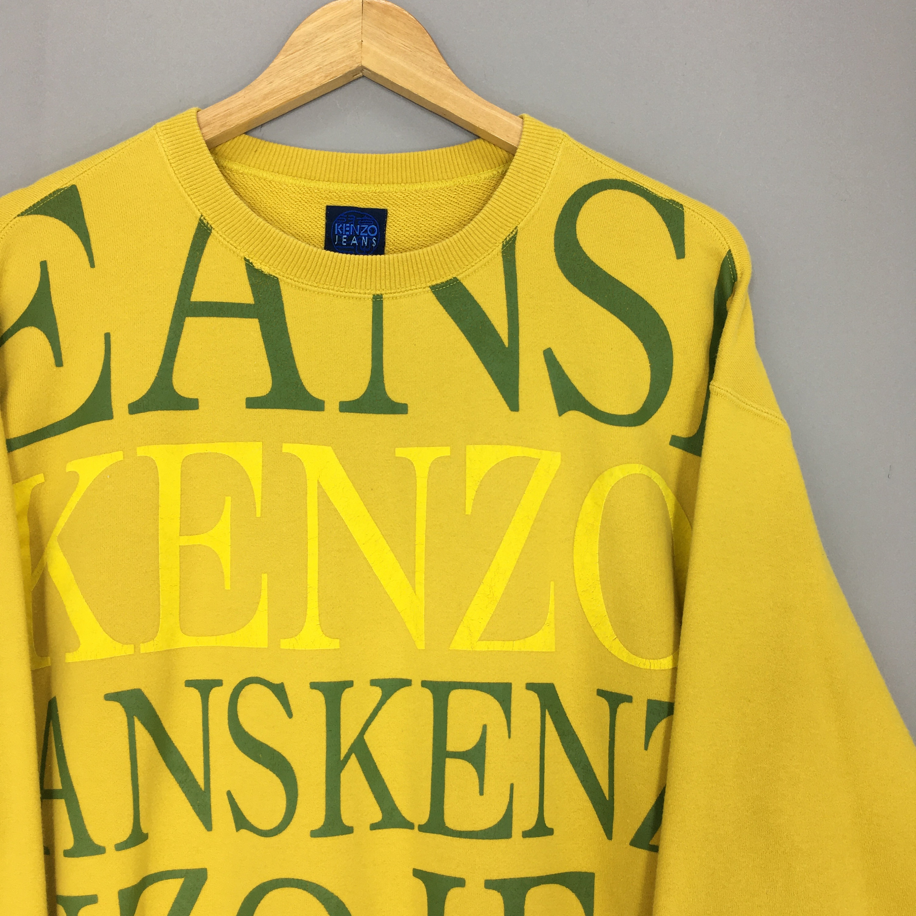 Vintage Kenzo Jeans Spell Out Sudadera Grandes Kenzo Jeans Todo Impreso Spell Out Sueter Kenzo Paris Jumper Kenzo Golf Crewneck Tamano L Etsy Espana