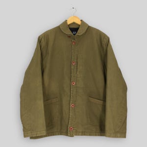 Vintage Gap Jacket Double Breast Pocket Army Green Style Vintage Gap Jacket Double Breast Pocket Army Green Style