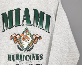 Vintage 90s University of Miami Hurricanes Sweatshirt