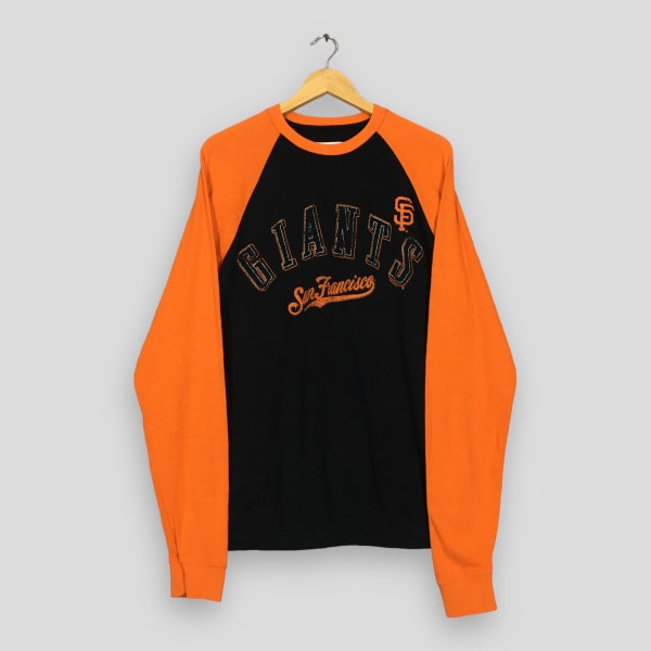 San Francisco Giants Mlb Raglan-Sweatshirt Vintage-San Francisco Giants Spell Out Pullover San Francisco Giants Light Rundhalsausschnitt