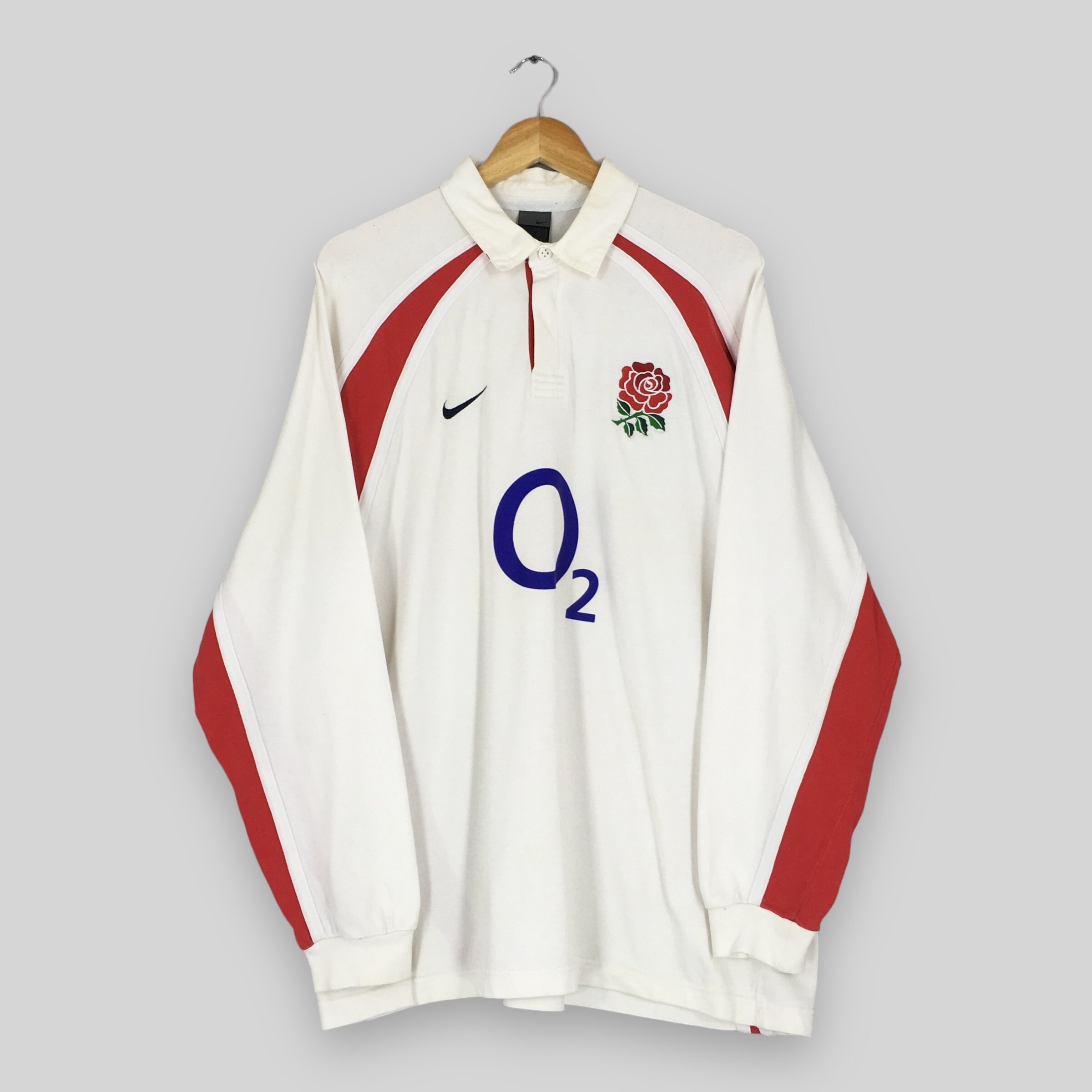 Vintage Nike England O2 Polo Rugby Shirt Xlarge Nike England