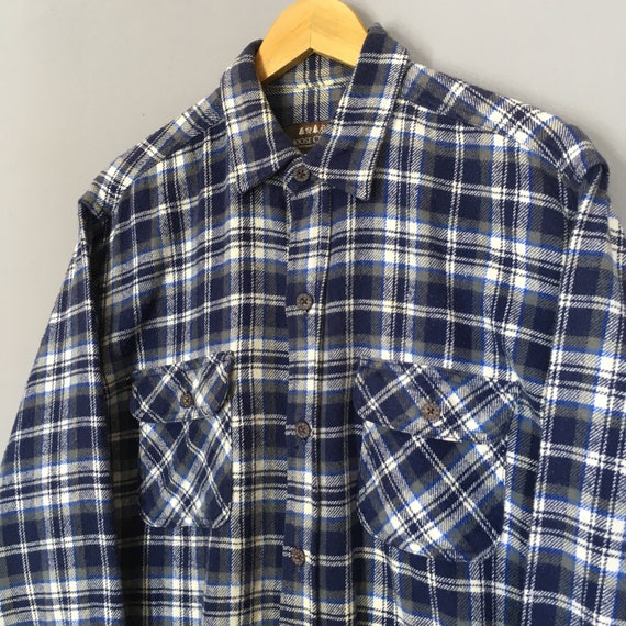 Vintage Moose Creek Plaid Checkered Flannel Shirt Lar… - Gem