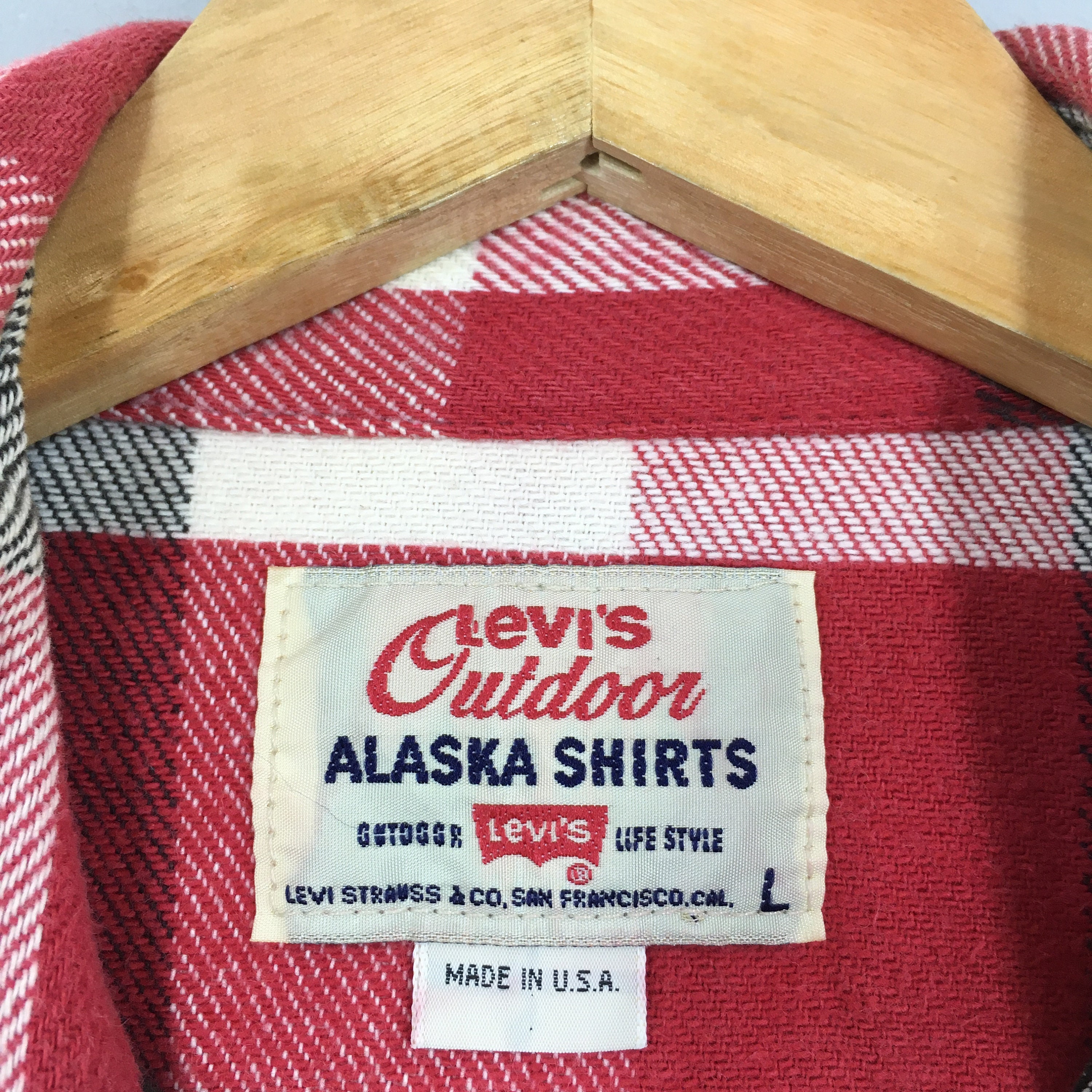 Vintage Levi's Alaska Checkered Flannel Shirt Large Levis