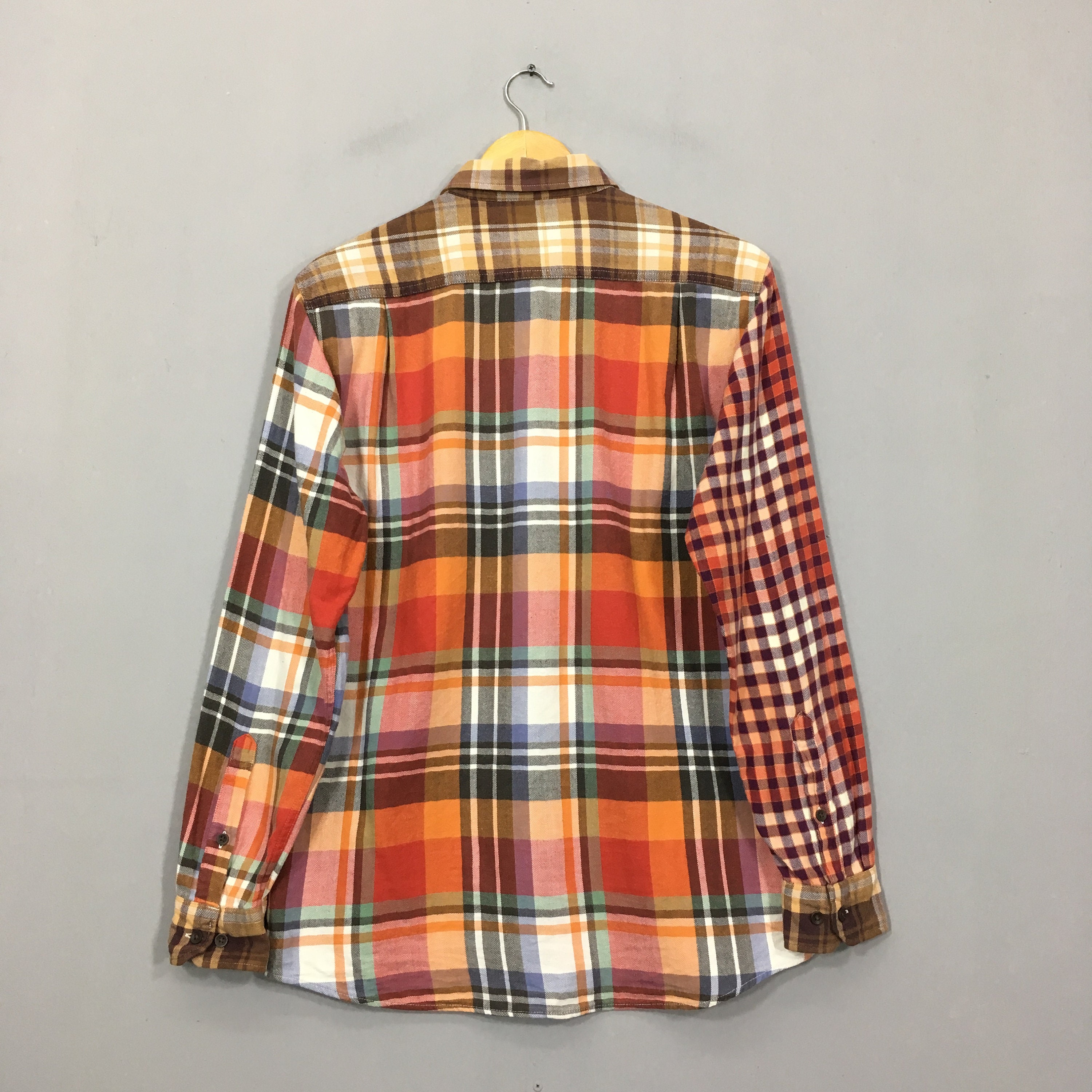Vintage Patchwork Checkered Rebuild Flannel Shirt Medium - Etsy