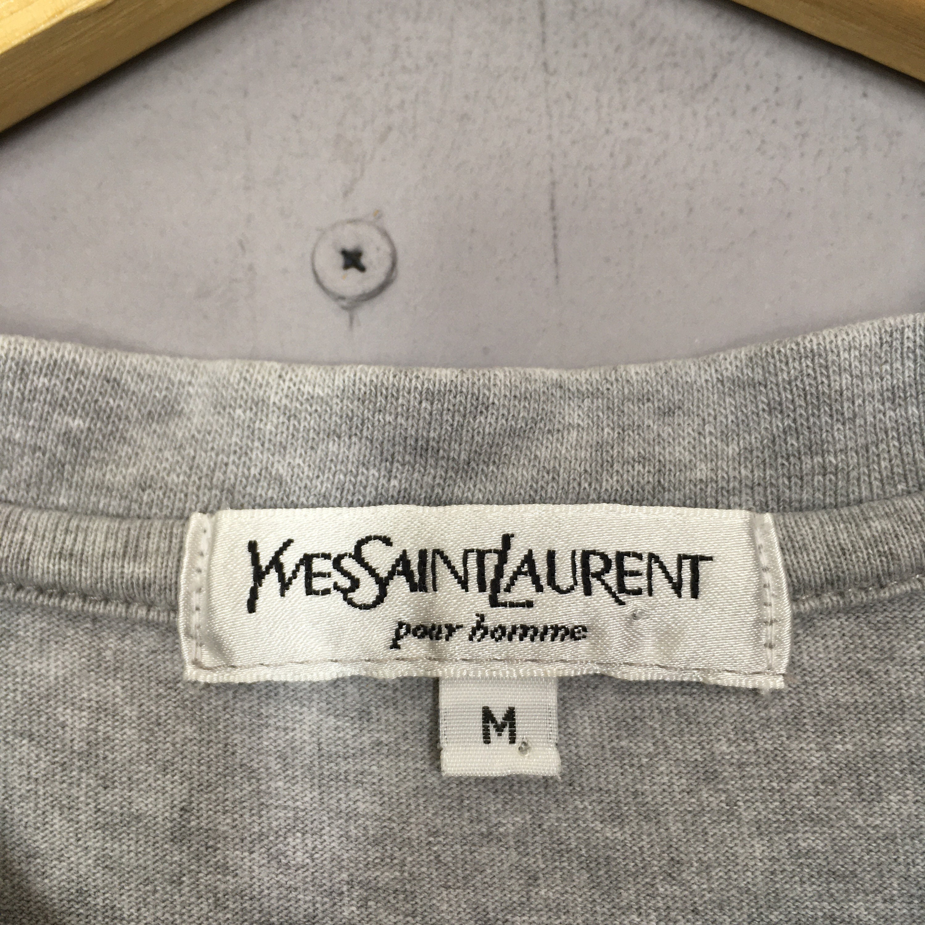 Vintage 90's YSL Yves Saint Laurent Gray T Shirt Medium Ysl Vintage 90's YSL Yves Saint Laurent Gray T Shirt Medium Ysl
