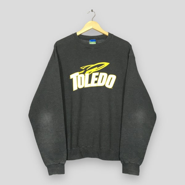 Vintage Champion Toledo Rockets Ncaa Sweatshirt Large Toledo Rockets Spell Out Sweater Toledo Jumper University Of Toledo Crewneck Size L