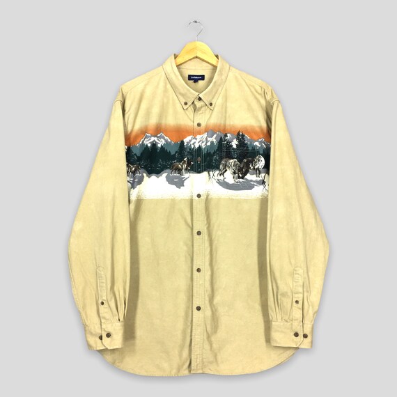 Camisa de franela vintage Croft Barrow Alaska Wolf XXL Camisa de trabajadores Croft Barrow de los anos 90 Camisa marron lisa Camisa Oxford Timber Wolf XXL Etsy Espana