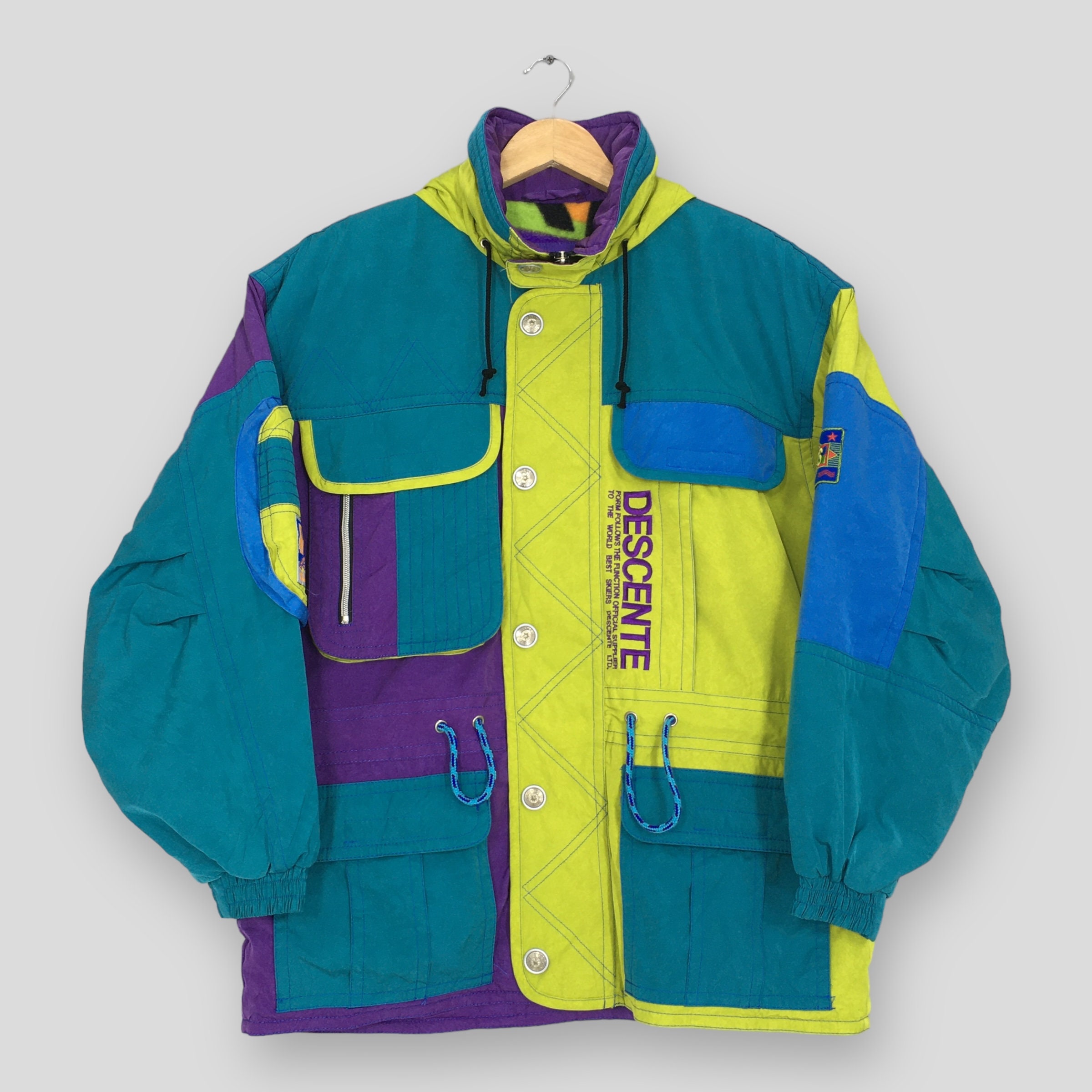 Vintage 90s Descente Spirit Ski Wear Hoodie Jacket Medium