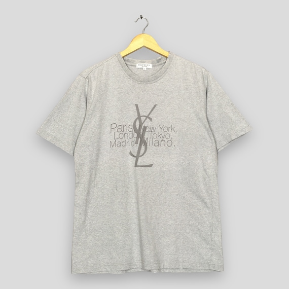 Vintage 90's YSL Yves Saint Laurent Gray T Shirt Medium Ysl Vintage 90's YSL Yves Saint Laurent Gray T Shirt Medium Ysl