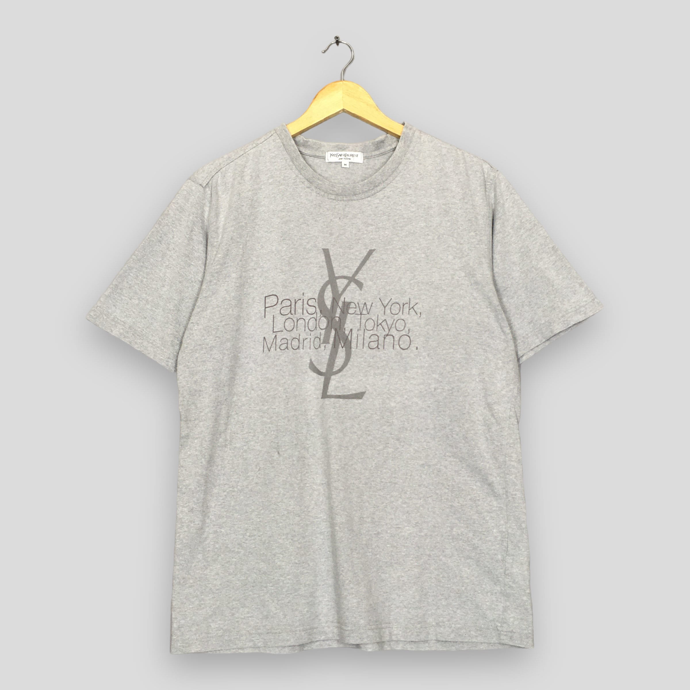 Vintage 90's YSL Yves Saint Laurent Gray T Shirt Medium Ysl Vintage 90's YSL Yves Saint Laurent Gray T Shirt Medium Ysl