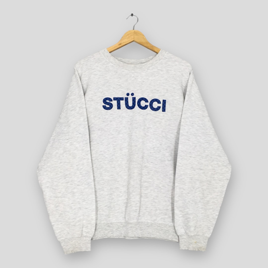 Rare Vintage 90s Stussy Stucci Boxy Sweatshirt Medium Stussy 