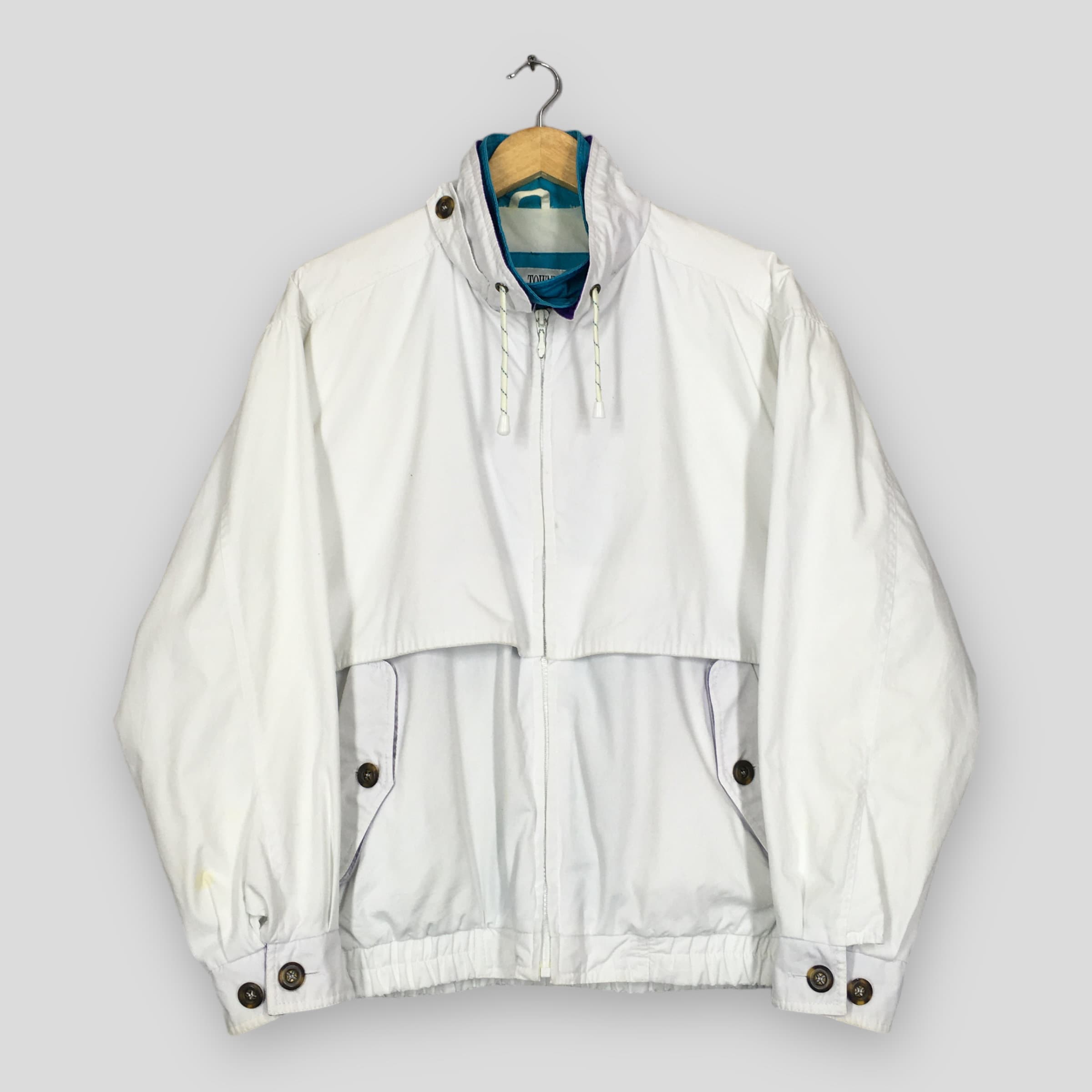 Vintage London Fog Harrington Jacket Large London Fog Two Pockets White Jacket Baracuta G9