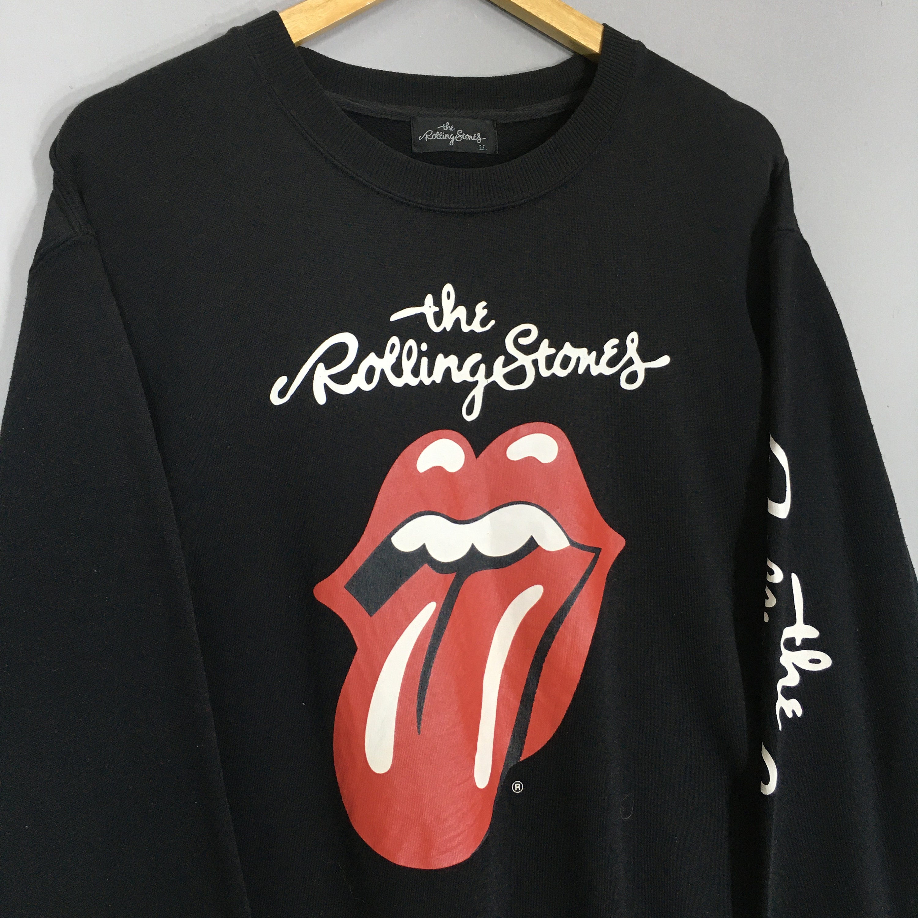 The Rolling Stones Rock Band Sudadera Grande Vintage The Rolling Stones Big Logo Sueter The Rolling Stones American Band Crewneck Tamano L Etsy Mexico