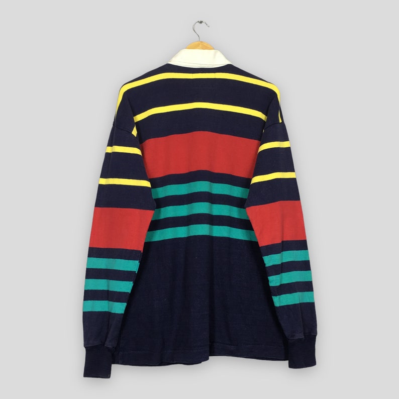 Vintage Lands' End Stripes Polo Rugby Shirt Xlarge Etsy