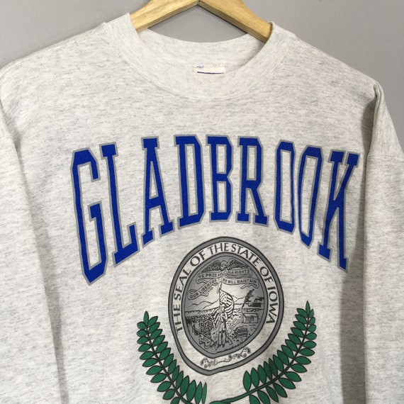 Vintage 90s Gladbrook Iowa Gray Sweatshirt Medium… - image 3