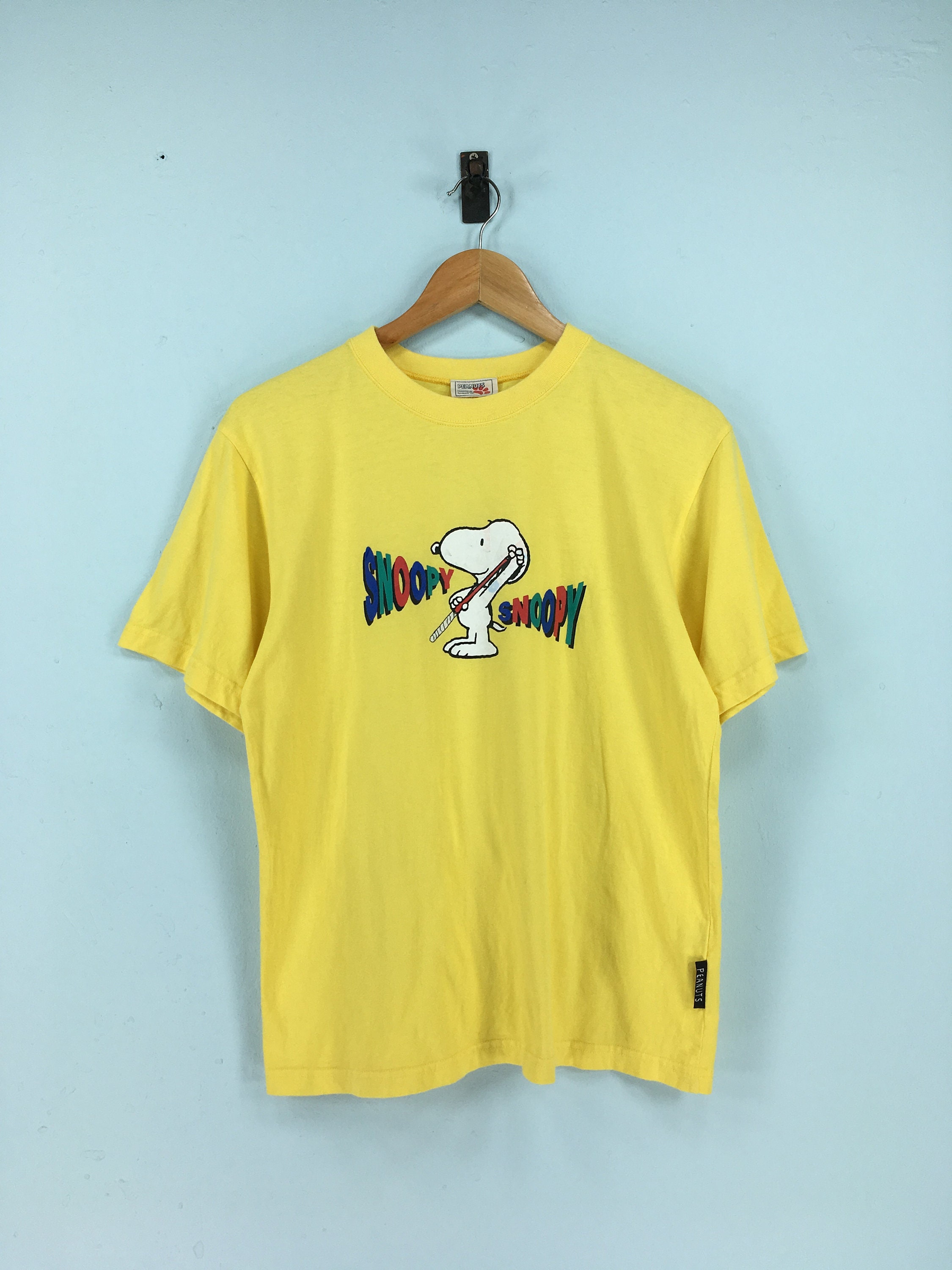 Vintage Snoopy Joe Cole Yellow T Shirt 