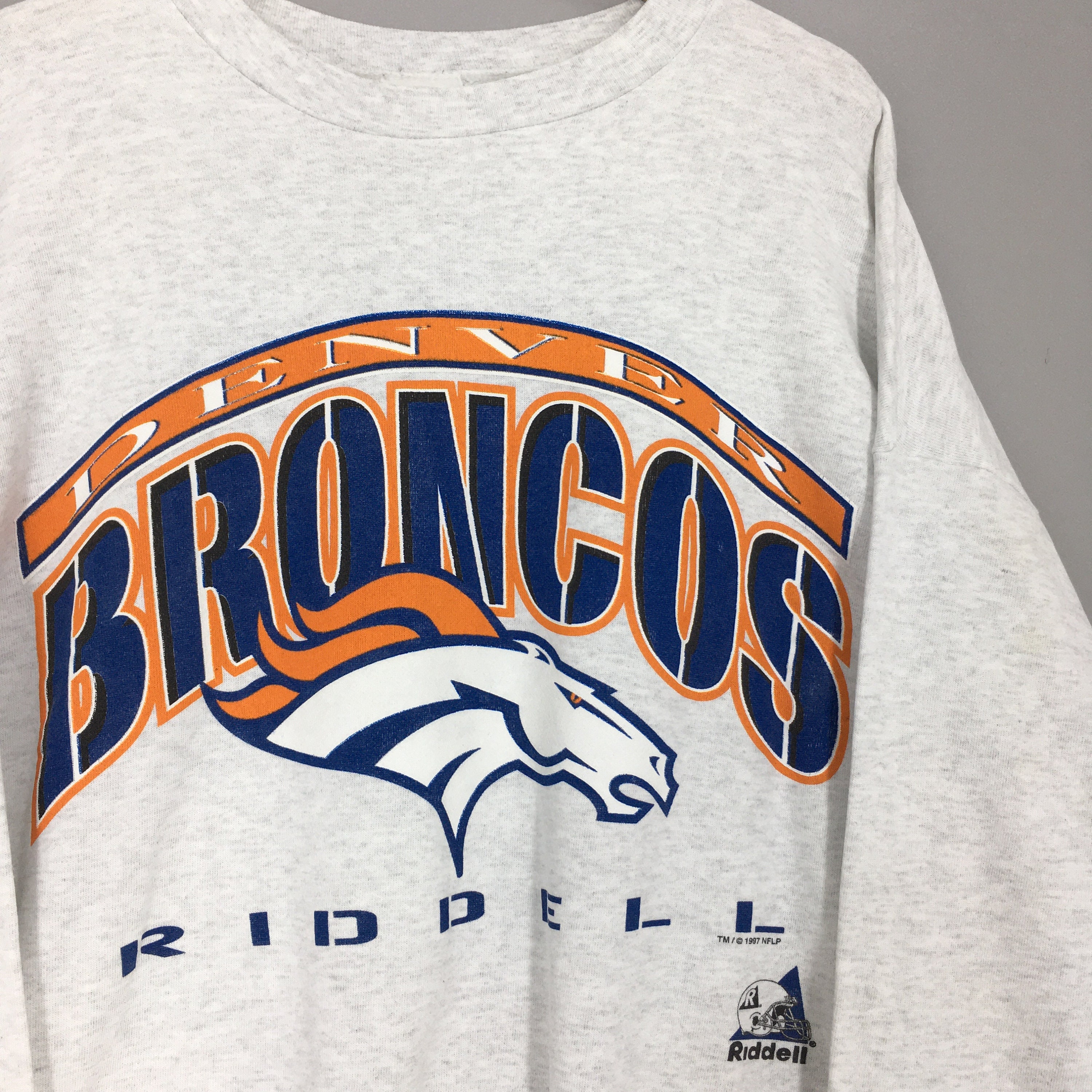 Sweat Vintage Denver Broncos Années 90 - Col Rond - Réimpression AN41293 - Neuf - NFL