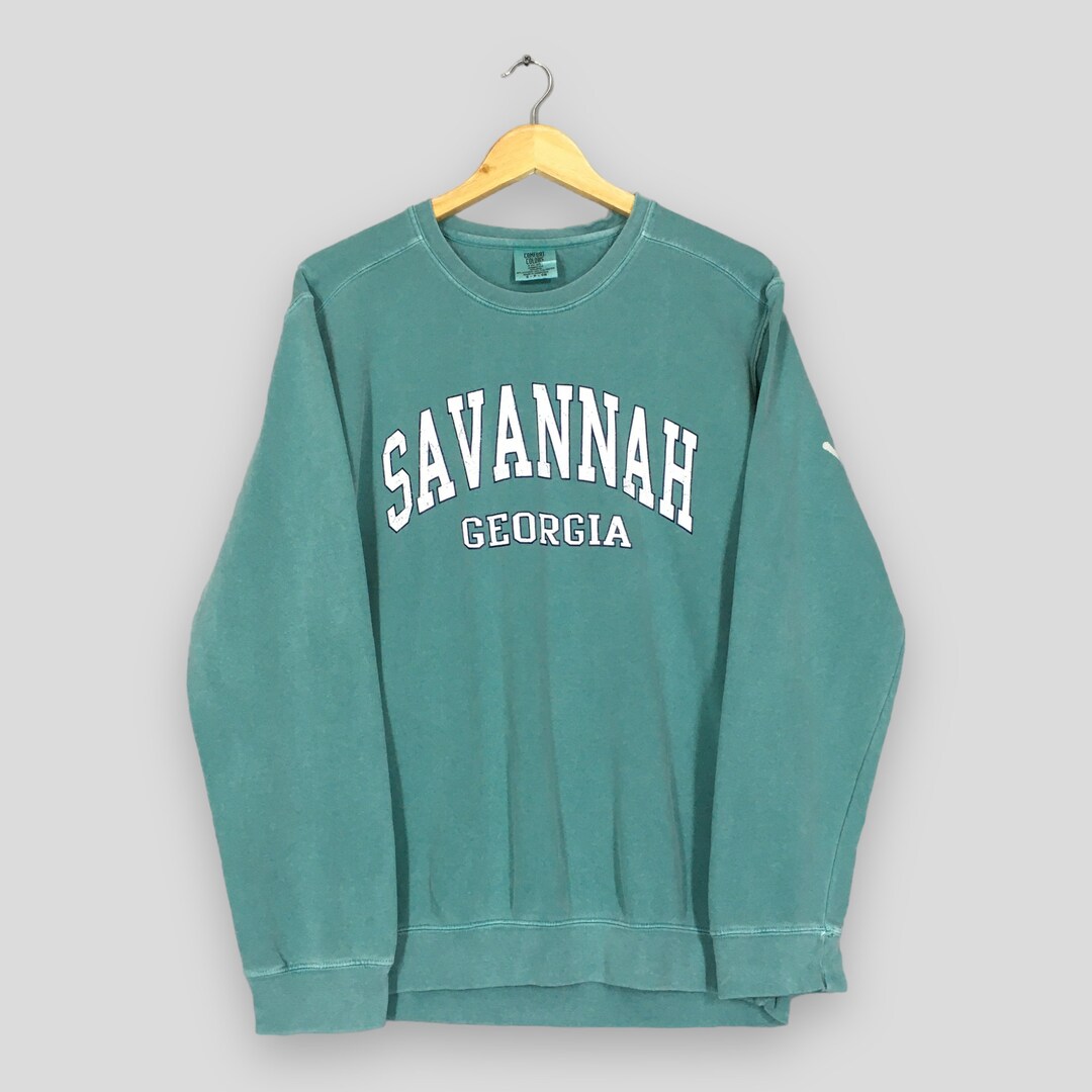 Vintage Savannah City Green Sweatshirt Small Y2K Savannah
