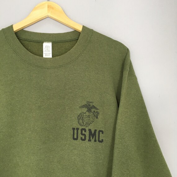 Vintage 90s United States Marine Corps Sweatshirt Medium USMC United States Marine Corps Sweater Us Marine Corps Army Green Crewneck Size M Etsy UK
