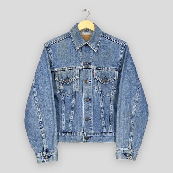 Veste en jean Levi's Trucker vintage des années 90, taille moyenne, Jeans Levi's Type 3, veste bleu délavé, Levi's Usa Denim Levis Jeans Jacket Button, taille M