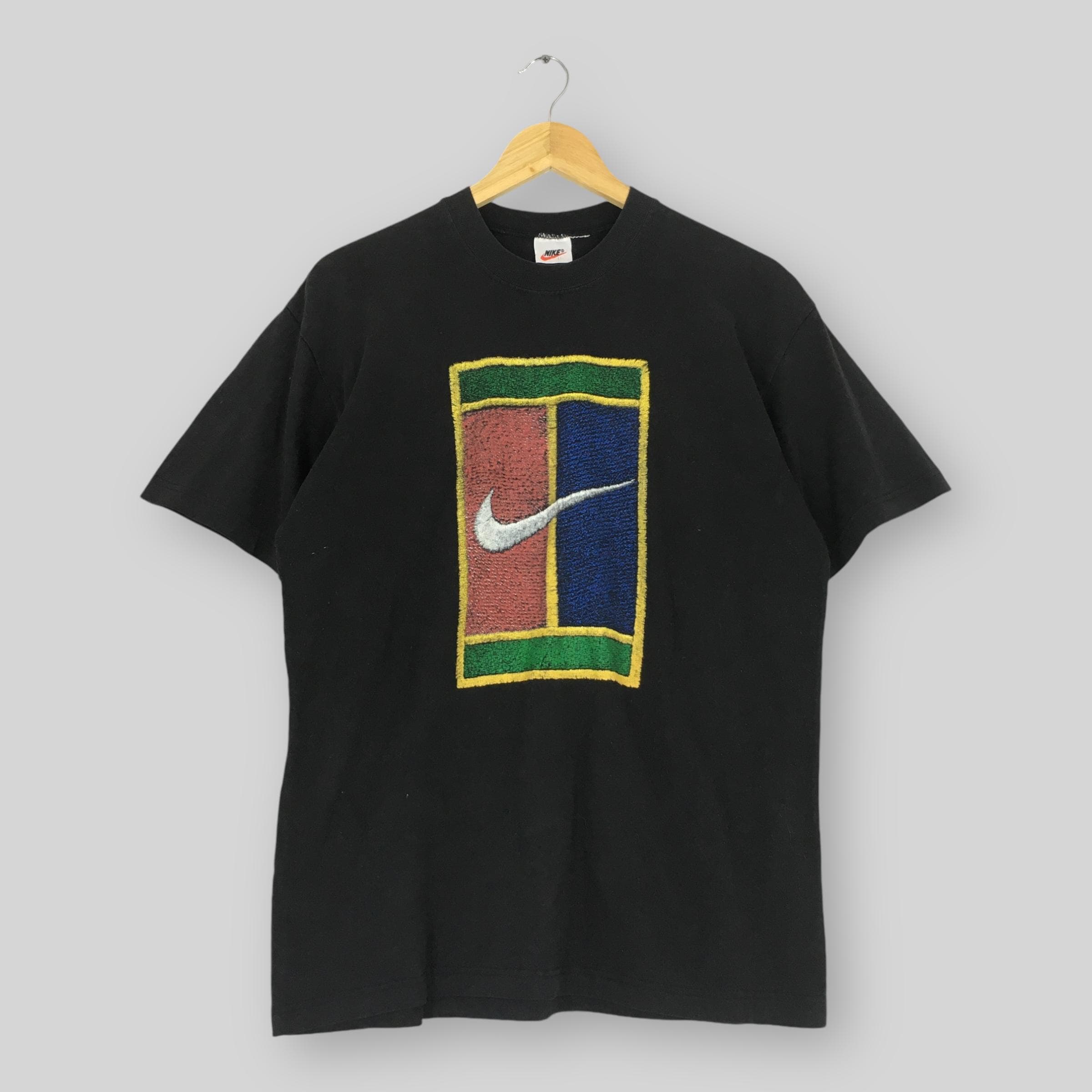 Vintage 1990s Nike Court Big Logo T Shirt Medium Nike Vintage 1990s Nike Court Big Logo T Shirt Medium Nike