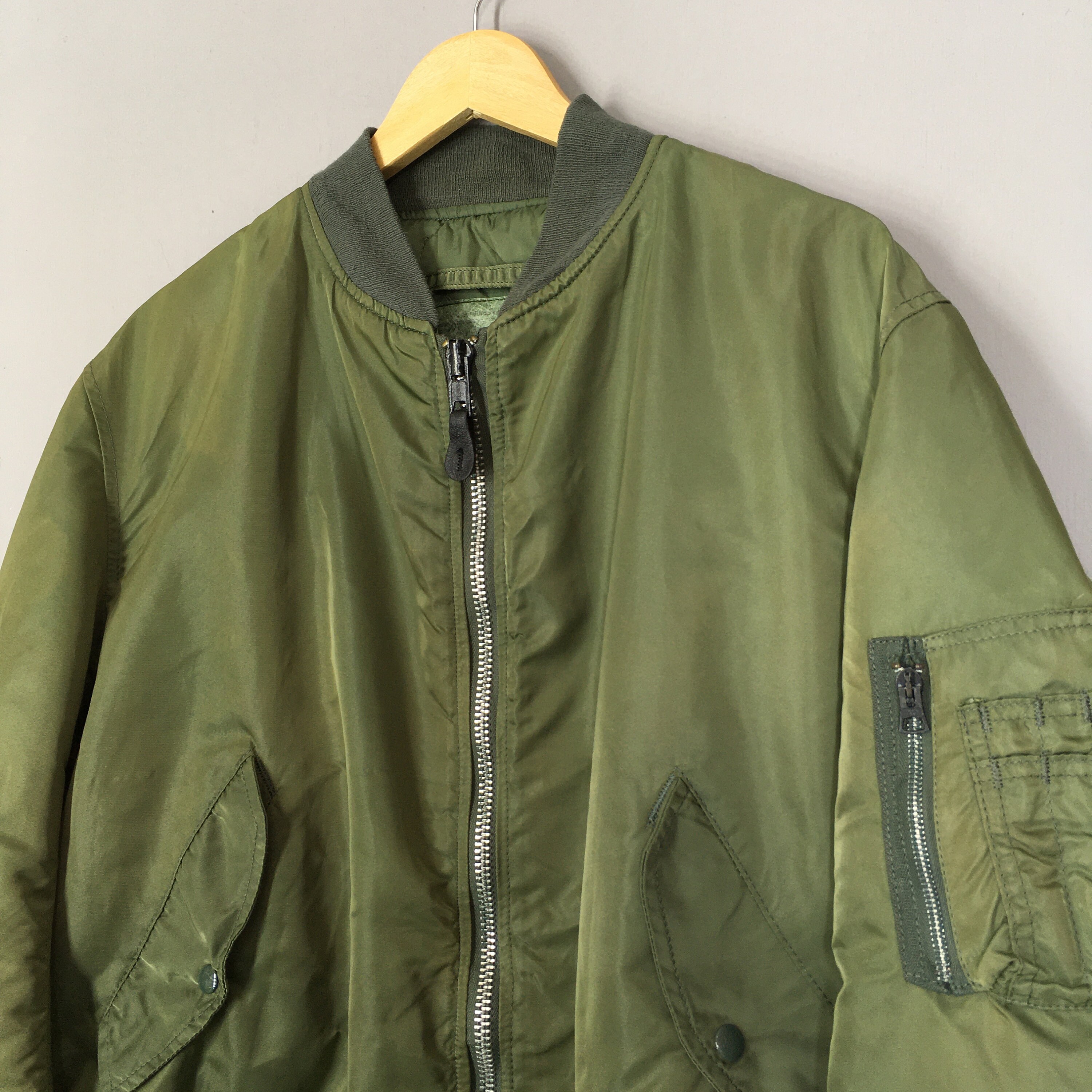 Vintage Alpha Industries MA-1 Bomber Flight Jacket Large Us - Etsy