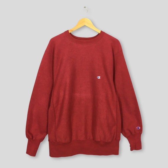 Vintage 90s Champion Reverse Weave Red Sweatshirts Xlarge Champion