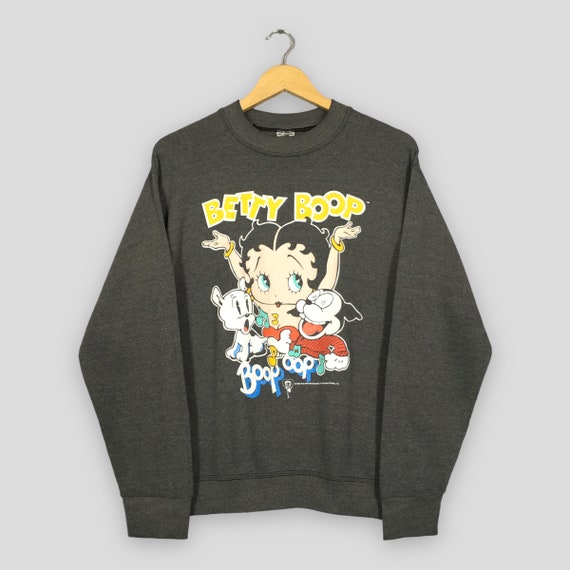 Vintage Betty Boop Cartoon Gray Sweatshirt Medium Betty Boop - Etsy