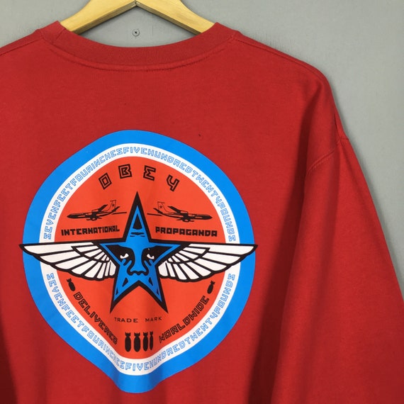 Vintage Y2K Obey Worldwide Propaganda Sweatshirt … - image 2