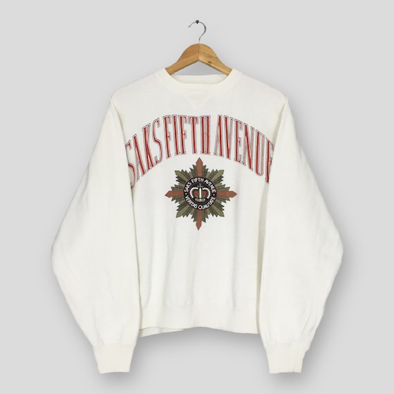 Vintage Saks Fifth Avenue New York City Boxy Sweatshirt Small Saks Fifth Avenue NYC Spell Out Sweater American Luxury Shop Crewneck Size S Etsy