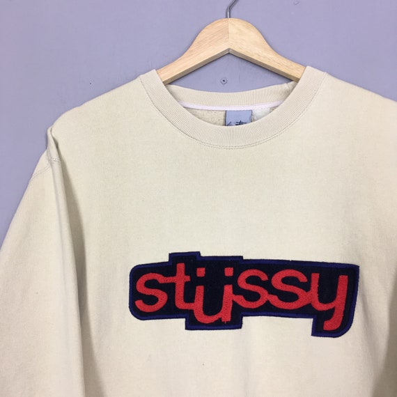 Vintage 90s Stussy Usa Sweatshirt Large Stussy Spell Out