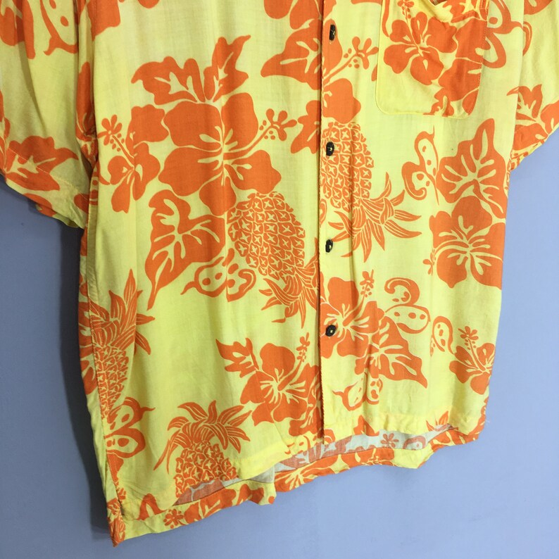 Retro Rayon Pineapples Men's Hawaiian Shirt