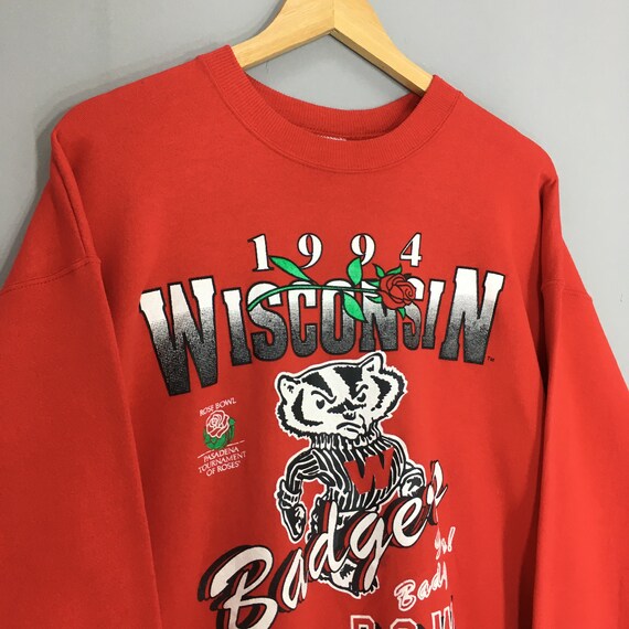 Vintage 90s Wisconsin Badgers NCAA Sweatshirt Lar… - image 4